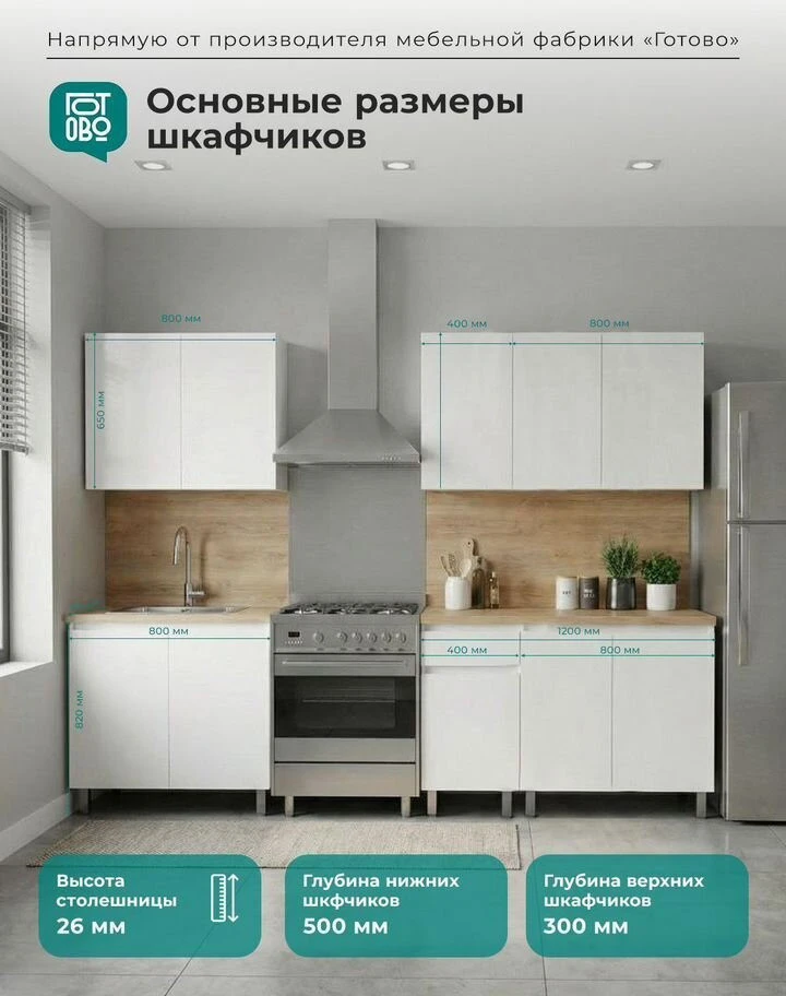 Кухня готовая новая 2м